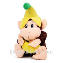 Diseño personalizado mono de juguete de peluche con plátano